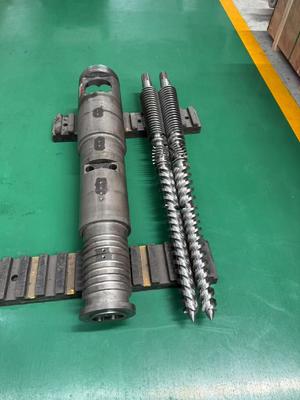 Conical Twin Screw Barrel with 500-10000mm Screw Length 0.5-0.8mm Nitriding Depth and 8000mm Max Length for Plastic Extrusion